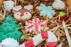 assortment of decorated christmas cookies